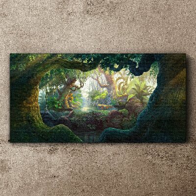 Tablou canvas O pădure misterioasă plină de viață