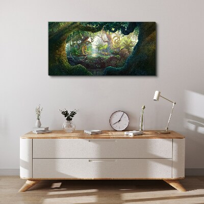 Tablou canvas O pădure misterioasă plină de viață