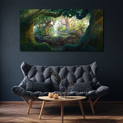 Tablou canvas O pădure misterioasă plină de viață