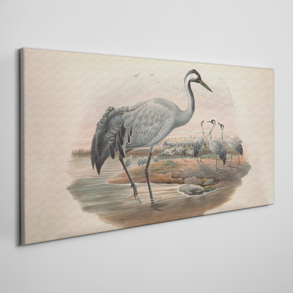 Tablou canvas Lapwing pe fundalul apei