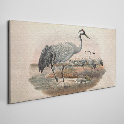 Tablou canvas Lapwing pe fundalul apei