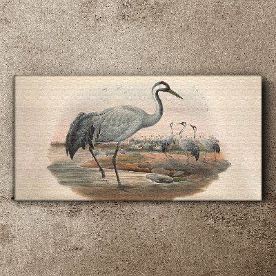 Tablou canvas Lapwing pe fundalul apei