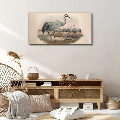 Tablou canvas Lapwing pe fundalul apei