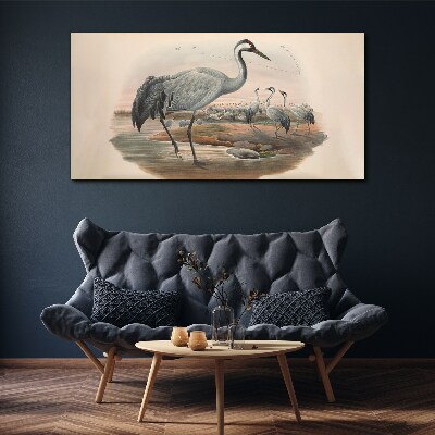 Tablou canvas Lapwing pe fundalul apei