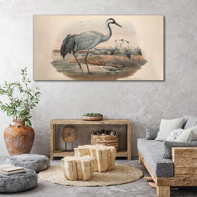 Tablou canvas Lapwing pe fundalul apei