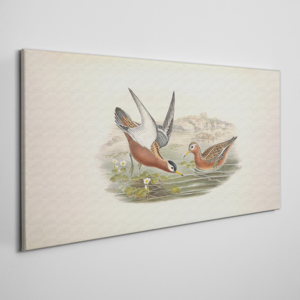 Tablou canvas Păsări peste apă