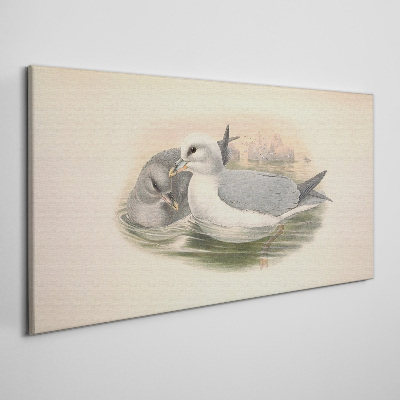 Tablou canvas Păsări de mare în apa calmă