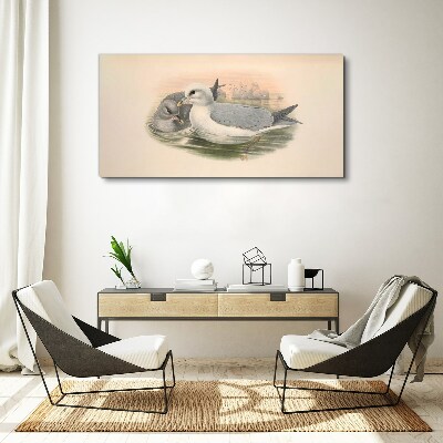 Tablou canvas Păsări de mare în apa calmă