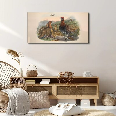 Tablou canvas O familie de păsări în habitatul lor natural