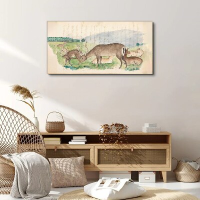 Tablou canvas Desen de animale de cerb