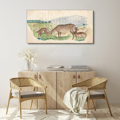 Tablou canvas Desen de animale de cerb