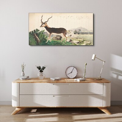 Tablou canvas Antilope pe fundalul peisajului