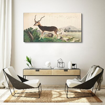 Tablou canvas Antilope pe fundalul peisajului