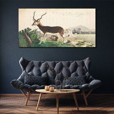 Tablou canvas Antilope pe fundalul peisajului