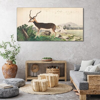 Tablou canvas Antilope pe fundalul peisajului