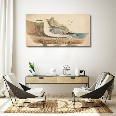 Tablou canvas Pasăre de mare pe plajă