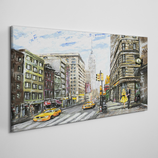Tablou canvas Strada din New York cu taxiuri galbene