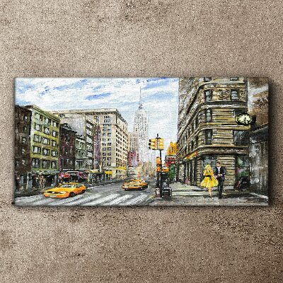 Tablou canvas Strada din New York cu taxiuri galbene