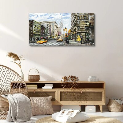 Tablou canvas Strada din New York cu taxiuri galbene