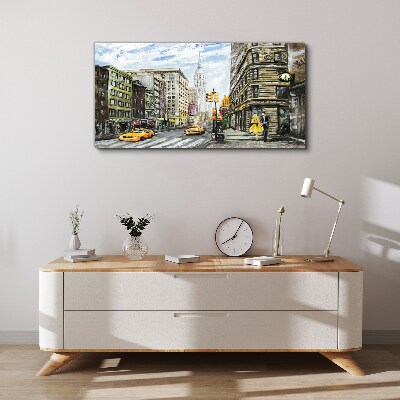 Tablou canvas Strada din New York cu taxiuri galbene