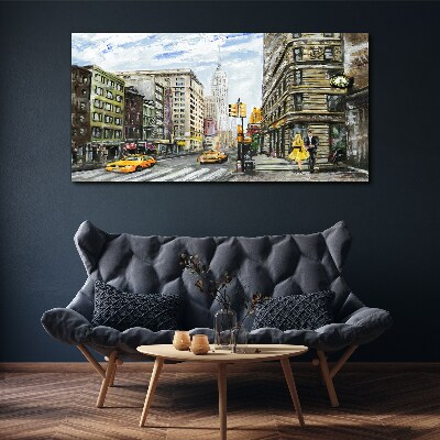 Tablou canvas Strada din New York cu taxiuri galbene