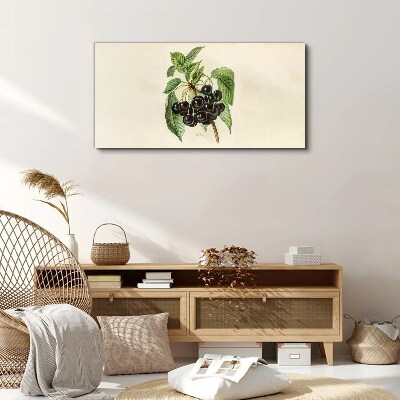 Tablou canvas Fructe negre pe ramură