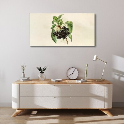 Tablou canvas Fructe negre pe ramură