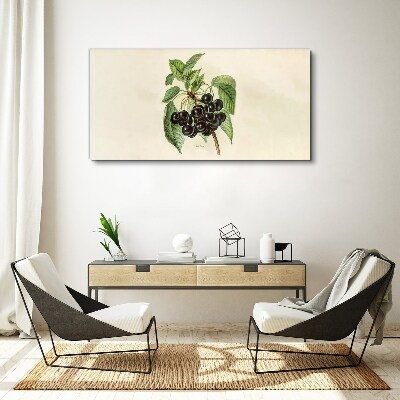Tablou canvas Fructe negre pe ramură