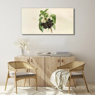 Tablou canvas Fructe negre pe ramură