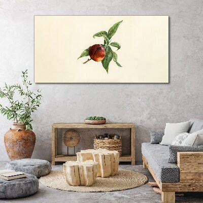 Tablou canvas Măr pe un fundal de frunze