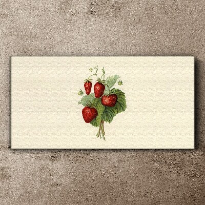 Tablou canvas Buchet de căpșuni pe un fundal deschis