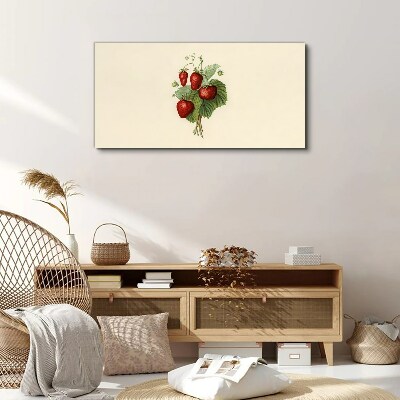 Tablou canvas Buchet de căpșuni pe un fundal deschis