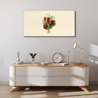 Tablou canvas Buchet de căpșuni pe un fundal deschis