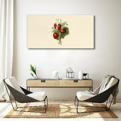 Tablou canvas Buchet de căpșuni pe un fundal deschis