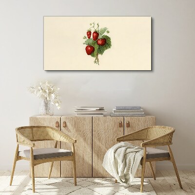 Tablou canvas Buchet de căpșuni pe un fundal deschis