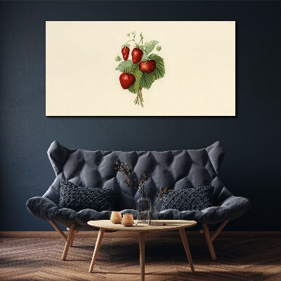 Tablou canvas Buchet de căpșuni pe un fundal deschis