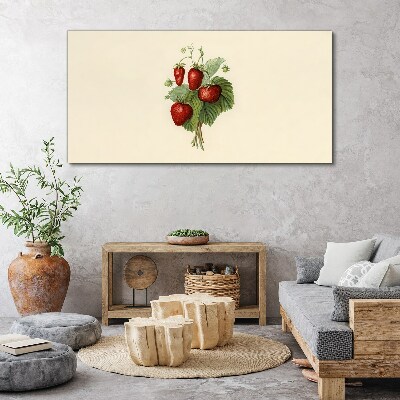 Tablou canvas Buchet de căpșuni pe un fundal deschis