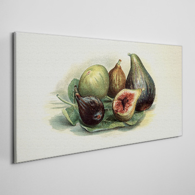 Tablou canvas Fructe de smochin pe o frunză