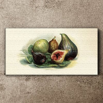 Tablou canvas Fructe de smochin pe o frunză