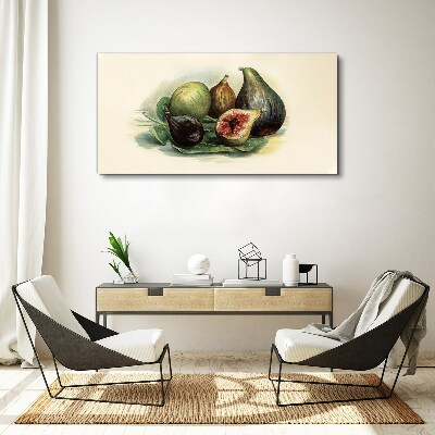 Tablou canvas Fructe de smochin pe o frunză