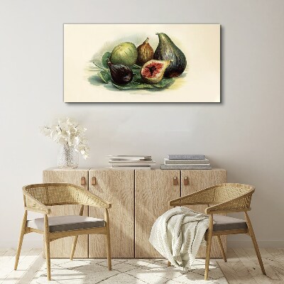 Tablou canvas Fructe de smochin pe o frunză