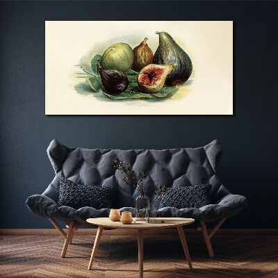 Tablou canvas Fructe de smochin pe o frunză
