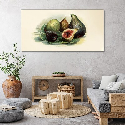 Tablou canvas Fructe de smochin pe o frunză