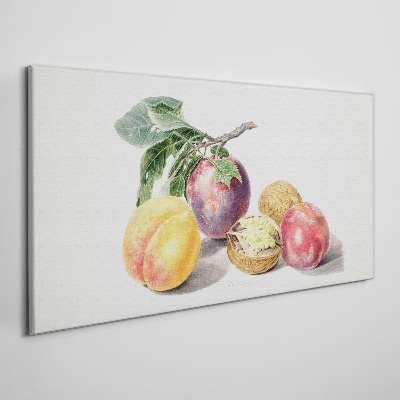 Tablou canvas Buchet de fructe pe fundal alb