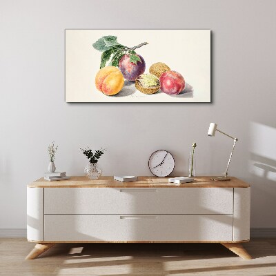 Tablou canvas Buchet de fructe pe fundal alb