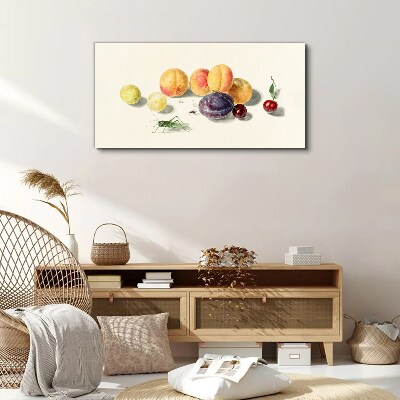 Tablou canvas Fructe Cireșe Piersici