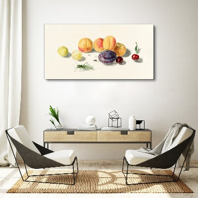 Tablou canvas Fructe pe un fundal alb