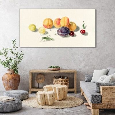 Tablou canvas Fructe pe un fundal alb