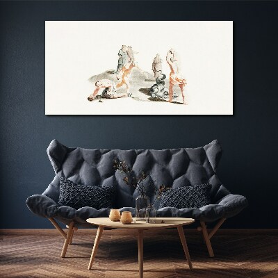 Tablou canvas Scenă mitologică în nuanțe pastelate