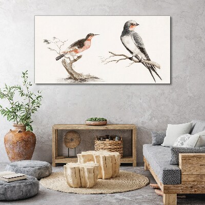 Tablou canvas Păsări pe ramuri